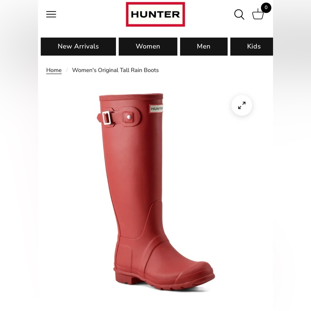Hunter Women's Red Rain Boots